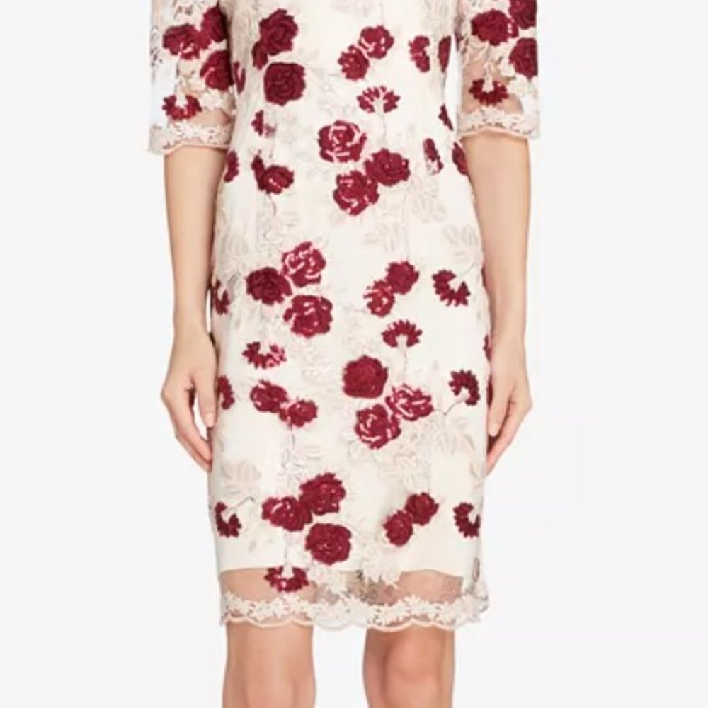 NWT Tahari Lace & Sequins Sheath Dress Size 10